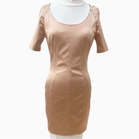 Dolce & Gabbana stretch satin dress size 6 short sleeve Marilyn Monroe style - Picture 4 of 10